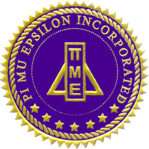 pi mu epsilon incorporated seal